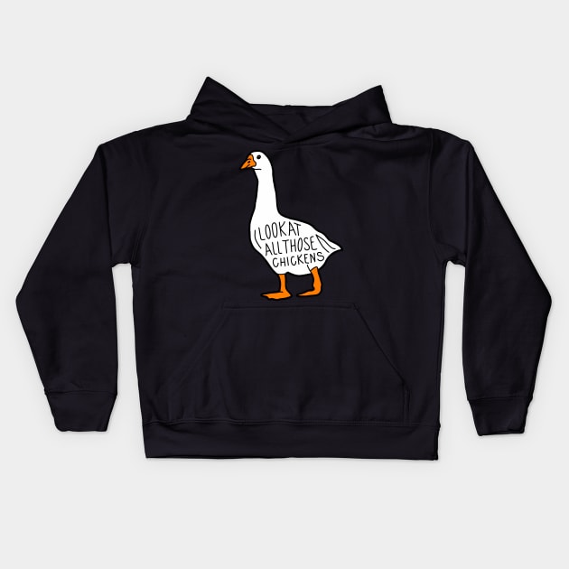 Look at All Those Chickens Kids Hoodie by ReclusiveCrafts